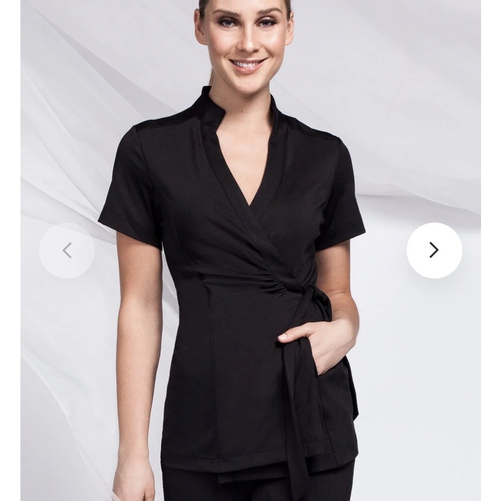 Noel Asmar Elegant Andiamo Black Wrap Top